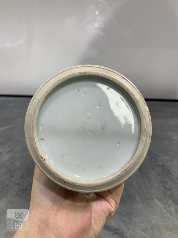 清康熙青花鹤鹿同春诗文梅瓶 - 图7